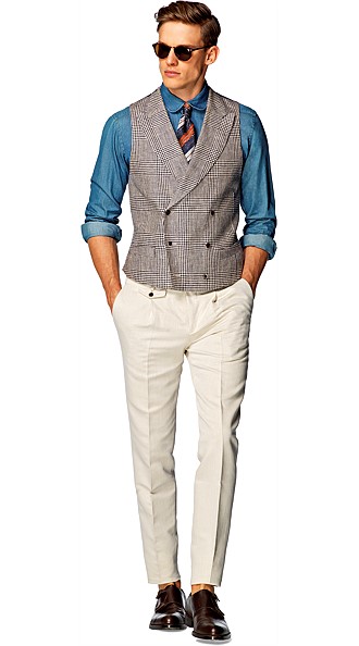 Jacket_Blue_Check_Double_Breasted_Waistcoat_W150109I Jacket_Blue_Check_Double_Breasted_Waistcoat_W150109I