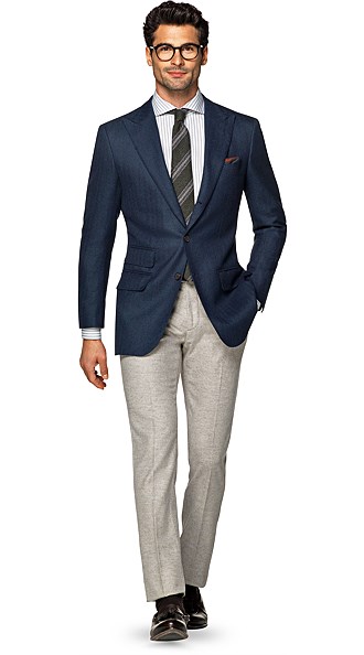 Washington Blue Herringbone