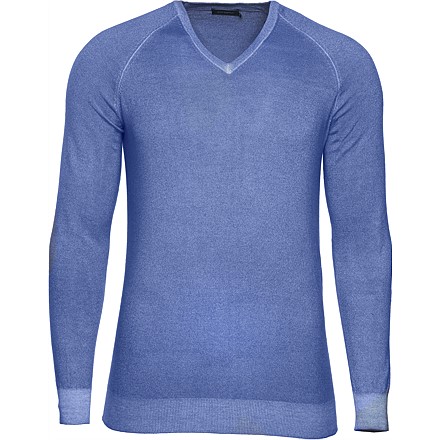 Printed_Blue_V-Neck_SW303