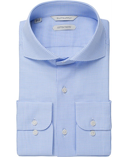 Light Blue Pied de Poule