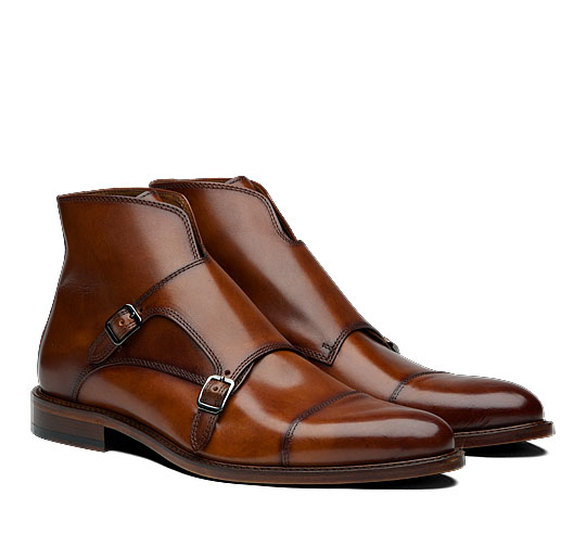 shiny brown boots