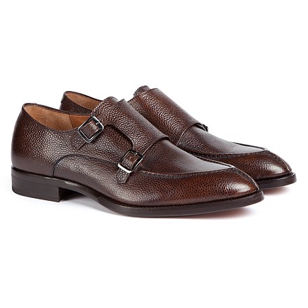 Chaussures_&agrave;_double_boucle_Marron_FW152331