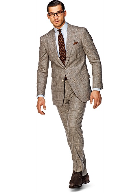 Suit_Light_Brown_Check_Washington_P3406 Suit_Light_Brown_Check_Washington_P3406