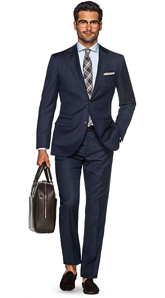 Napoli Blue Herringbone