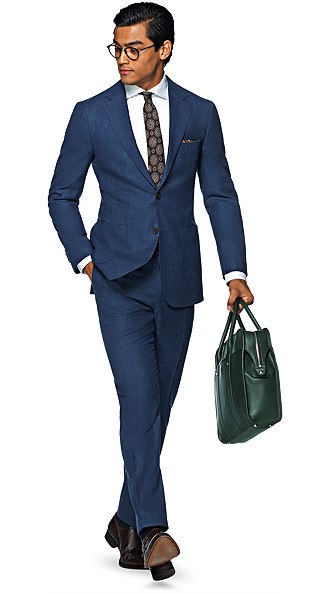 Havana Bleu Unicolore