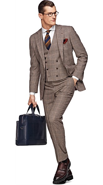 Suit_Brown_Check_Lazio_P3656 Suit_Brown_Check_Lazio_P3656