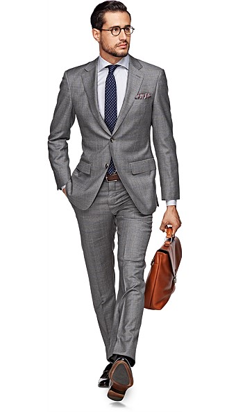 Suit_Light_Grey_Check_Napoli_P3432 Suit_Light_Grey_Check_Napoli_P3432