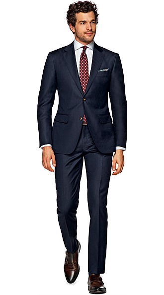 Napoli Navy Herringbone