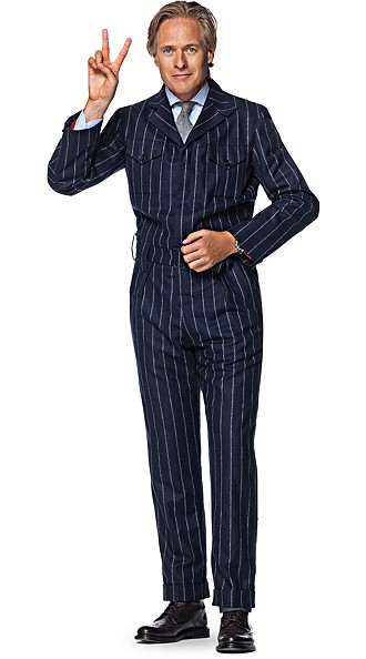 boilersuit blue stripe