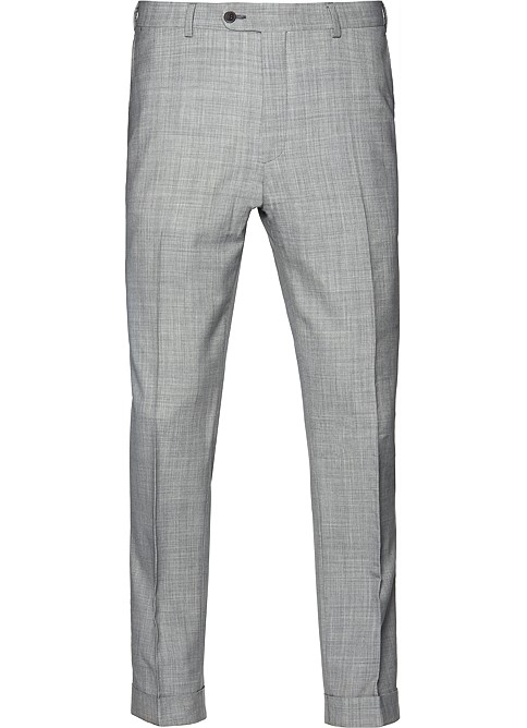 light grey trousers