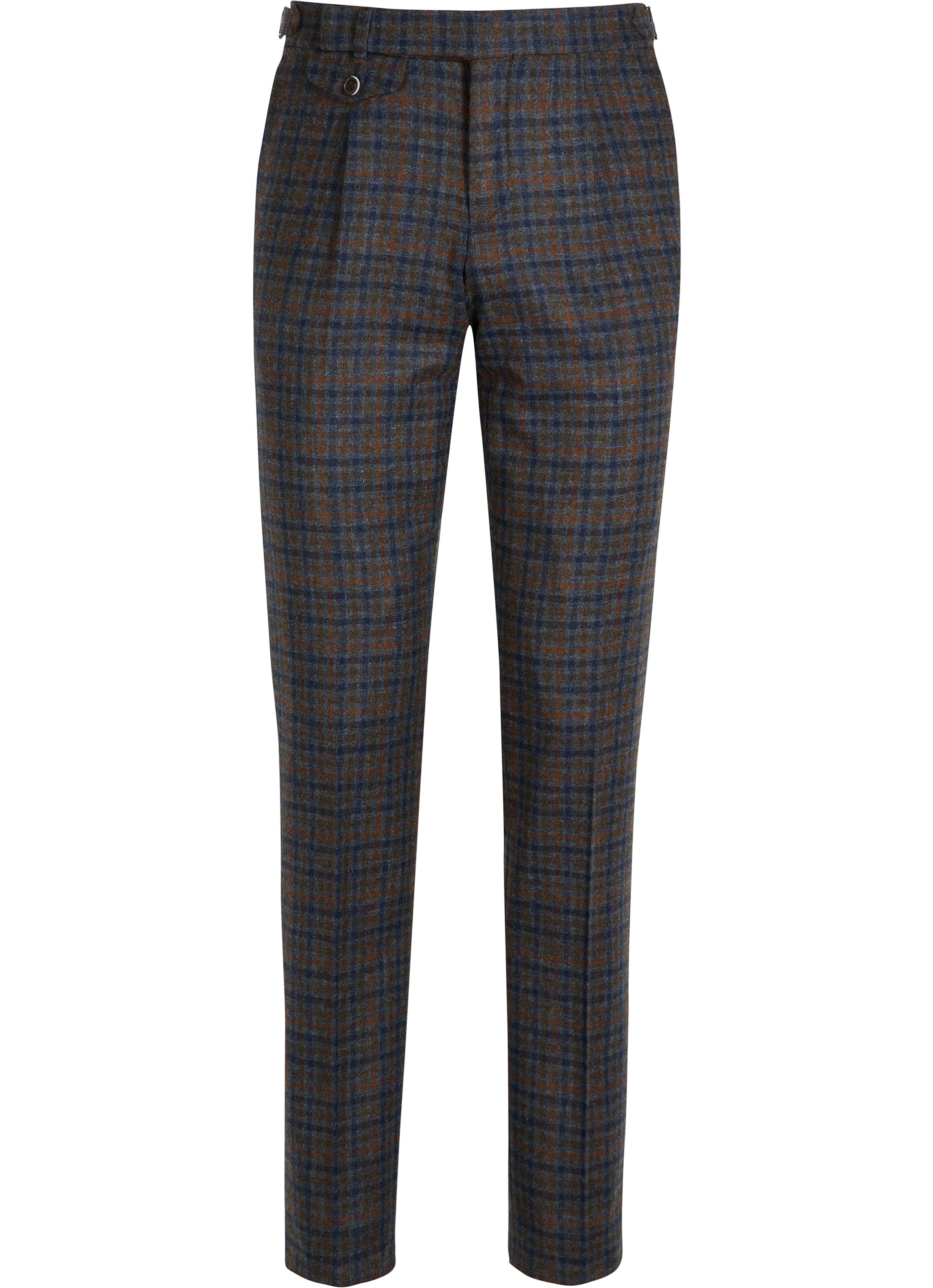 bright blue trousers
