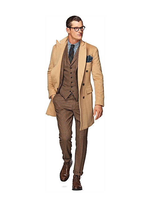 Light Brown Double Breasted Coat J290i | Suitsupply Online Store