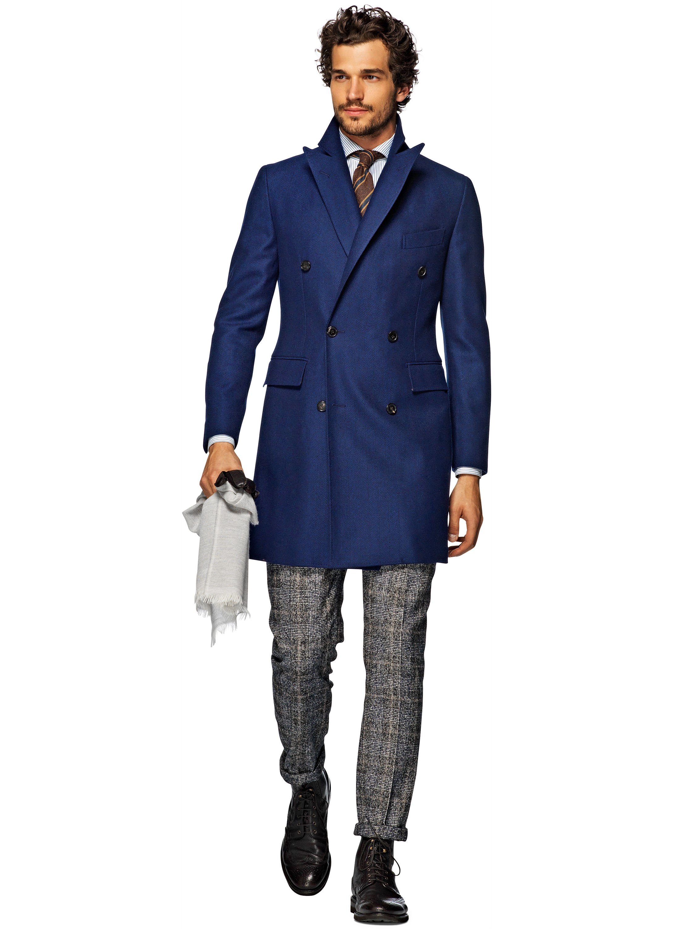 Blue Double Breasted Coat J285i | Suitsupply Online Store