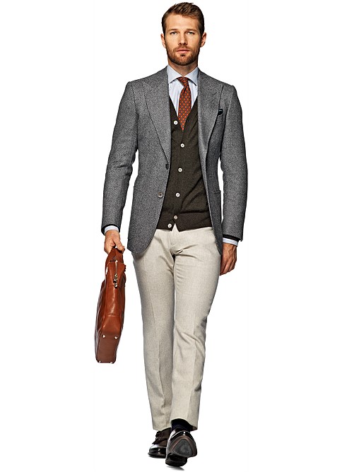 Jacket Grey Plain Washington Half-lined C690i | Suitsupply Online Store