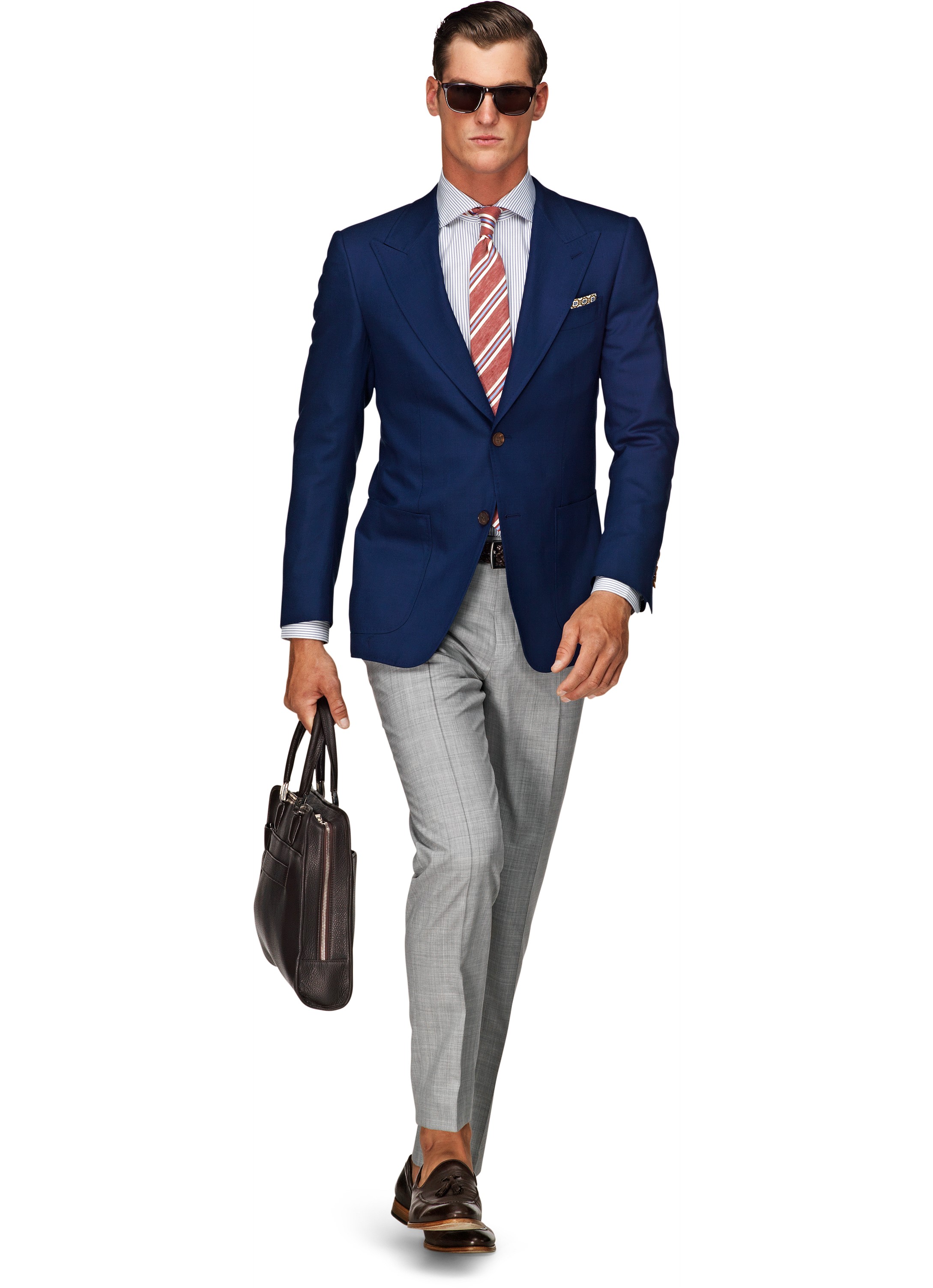 Jacket Blue Plain Washington Half-lined C551 | Suitsupply Online Store