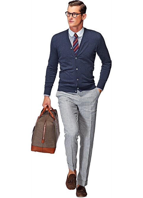 Blue Cardigan Sw385 | Suitsupply Online Store