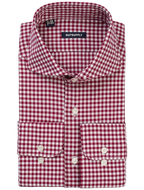 Red Washed Shirt Single Cuff H4618 | Suitsupply Online Store