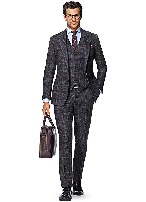 Suit Blue Check Hudson P4724i | Suitsupply Online Store