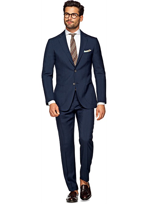 Suit Blue Plain Havana P4204i | Suitsupply Online Store