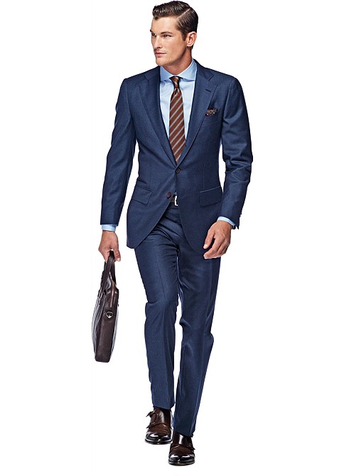 Suit Blue Plain La Spalla P3670i | Suitsupply Online Store