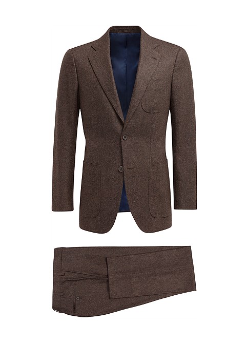 Suit Brown Plain Hudson P4712 | Suitsupply Online Store