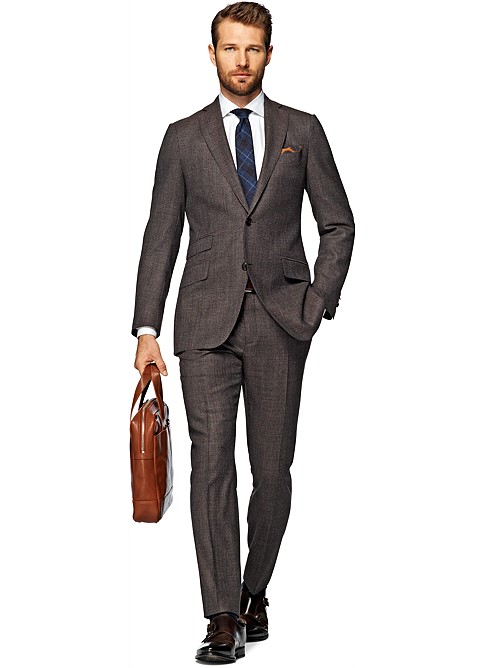 Suit Brown Plain Sienna P3952i | Suitsupply Online Store