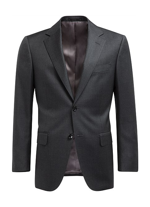 napoli深灰色细条纹西装