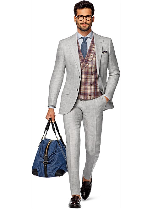 Suit Grey Check Lazio P4234i | Suitsupply Online Store