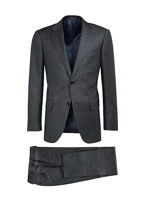 Suit Grey Plain Napoli P2505mi | Suitsupply Online Store
