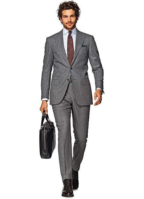 Suit Grey Stripe Washington P3682i | Suitsupply Online Store