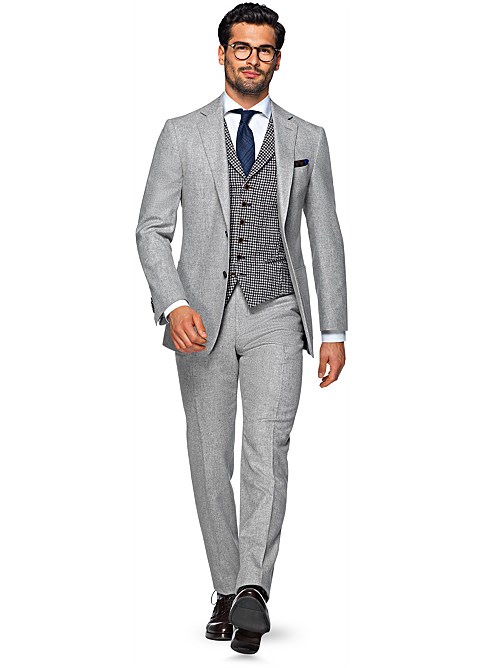 Suit Light Grey Plain Havana P4731i | Suitsupply Online Store