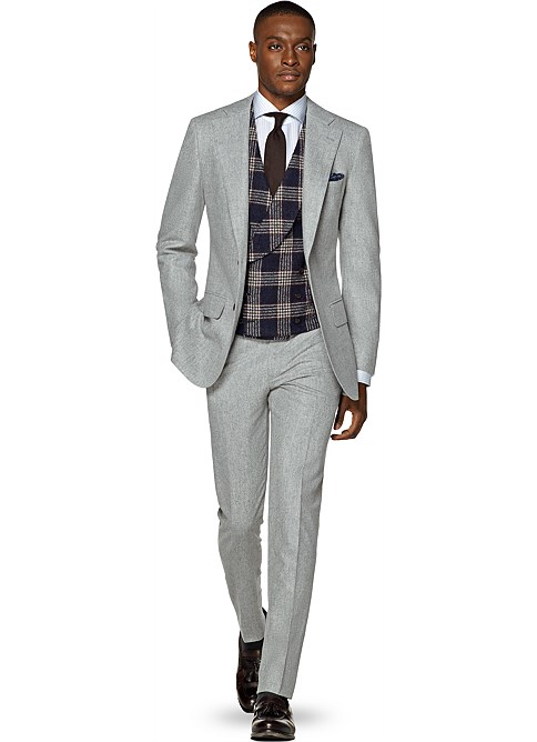 Which suit suits me and my complexion better, grey or navy or should I ...