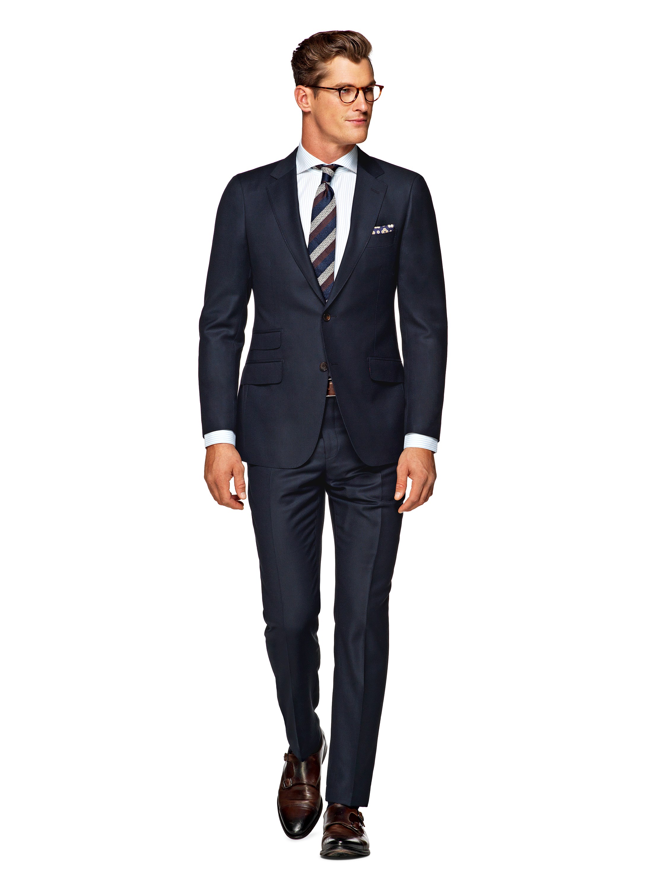 sienna 蓝色鸟眼花纹西装