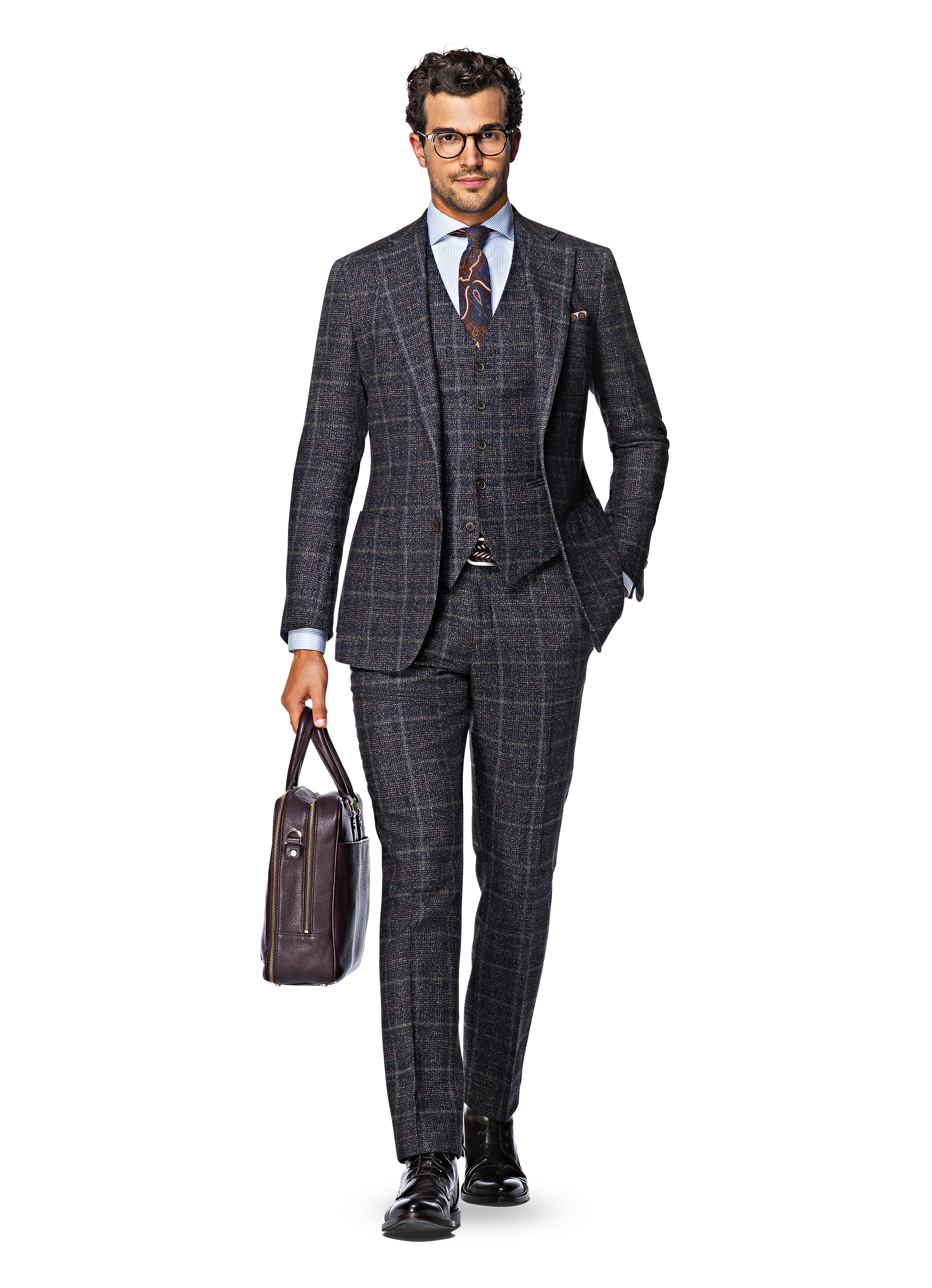 Suit Blue Check Hudson P4724i | Suitsupply Online Store