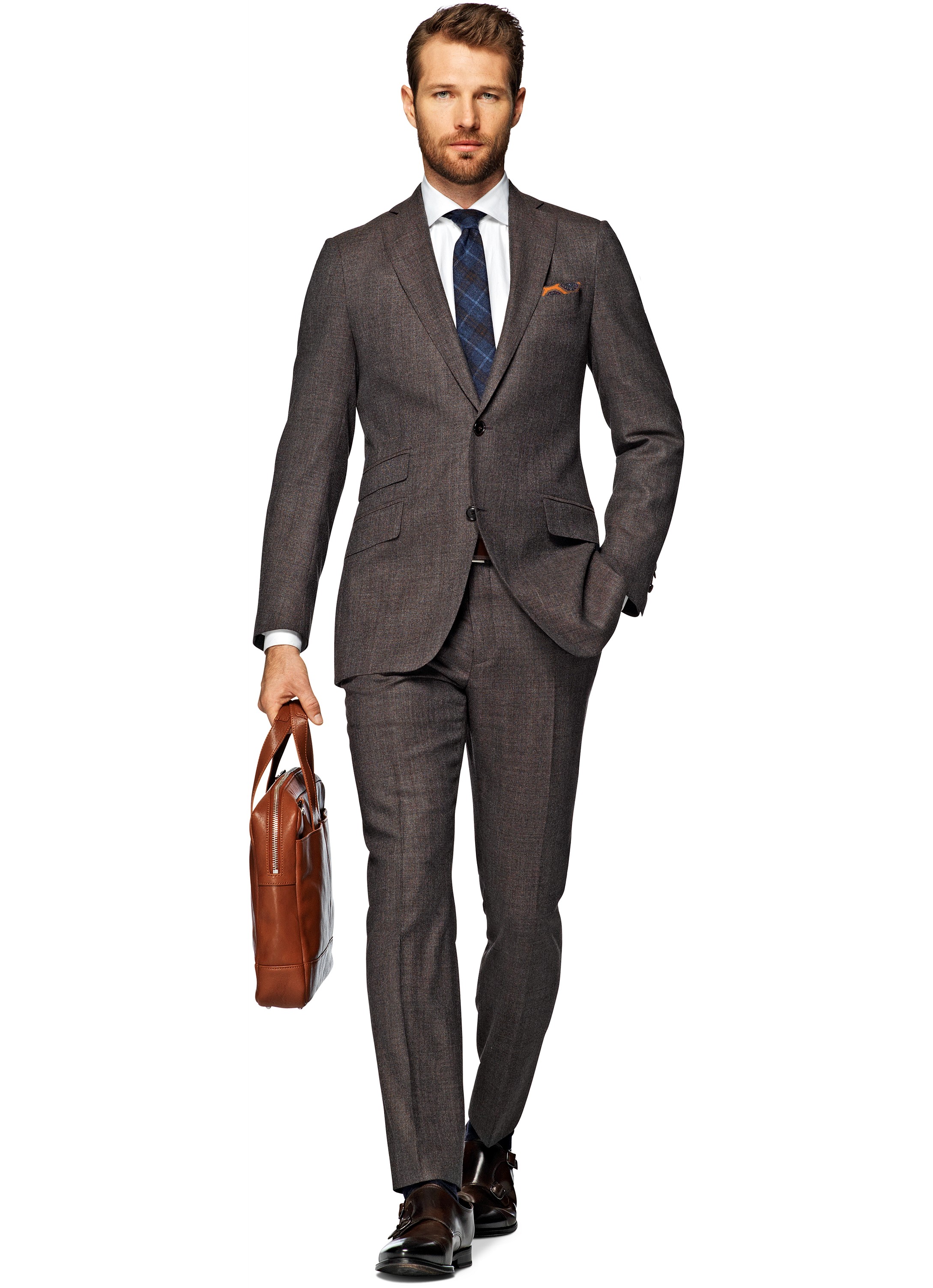 Suit Brown Plain Sienna P3952i | Suitsupply Online Store