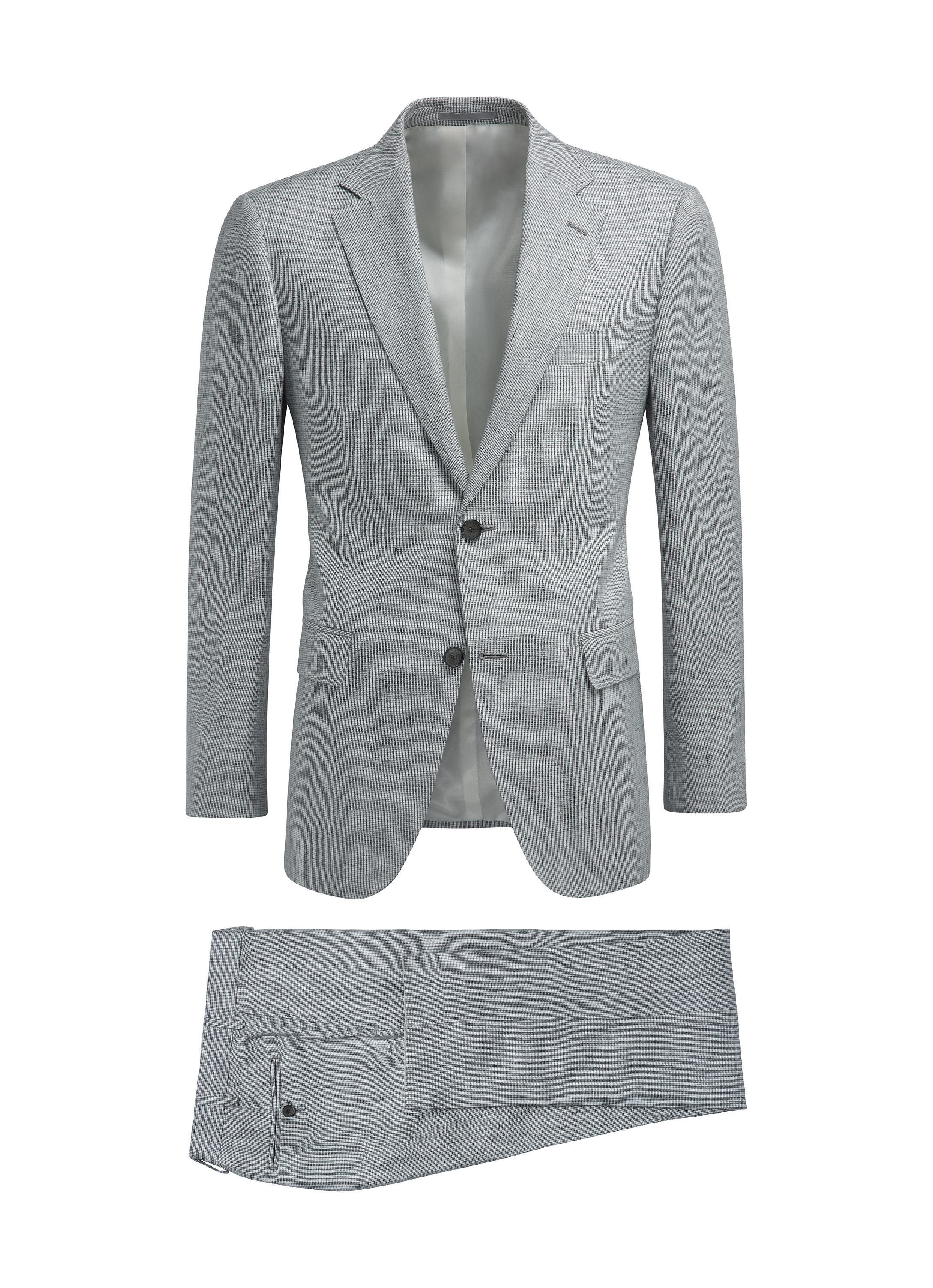 Suit Grey Faux Uni Napoli P4827i | Suitsupply Online Store