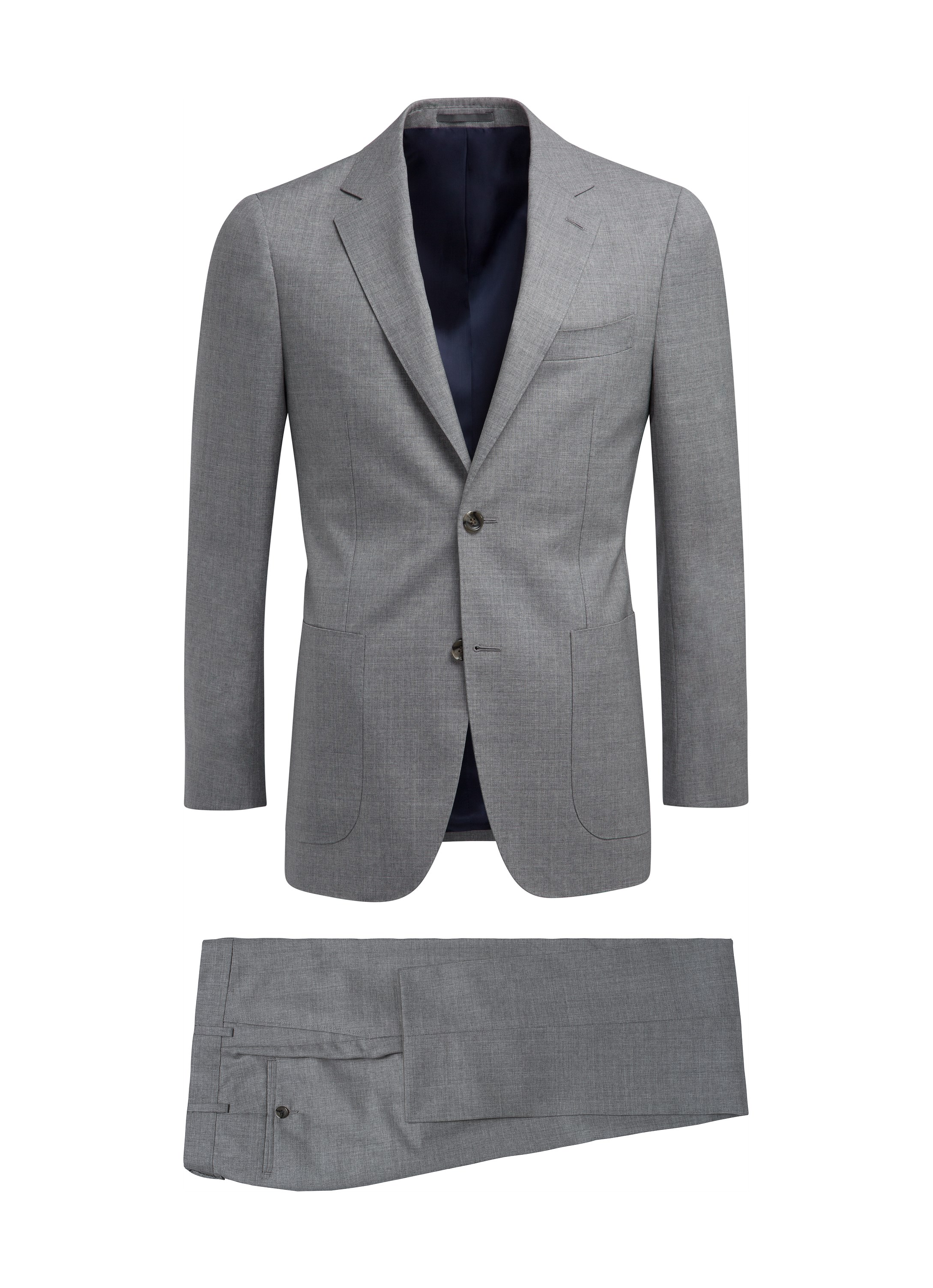 Suit Light Grey Plain Havana P4867i | Suitsupply Online Store